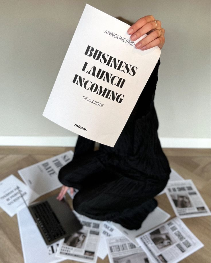 Business launch incoming announcement